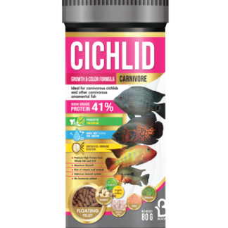 BOOST CICHLID STICKS Growth & Color Formula Carnivore อาหารปลาหมอสีกินเนื้อไซส์ใหญ่ (เม็ดลอย)
