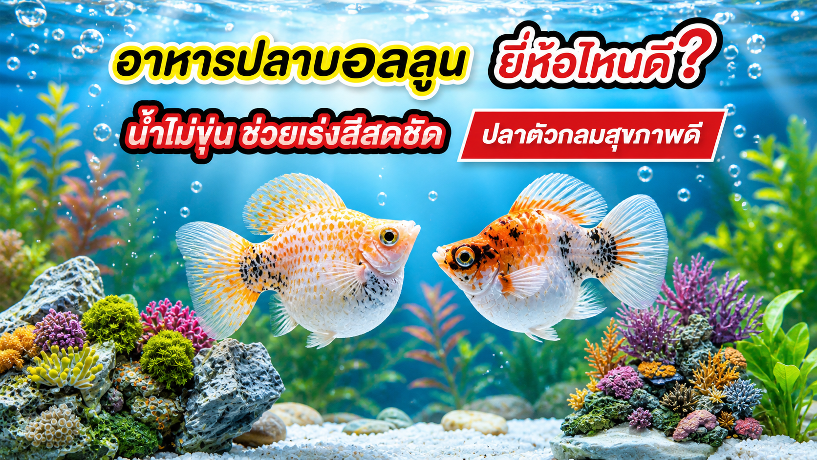 อาหารปลาบอลลูน ยี่ห้อไหนดี? น้ำไม่ขุ่น ช่วยเร่งสีสดชัด ปลาตัวกลมสุขภาพดี